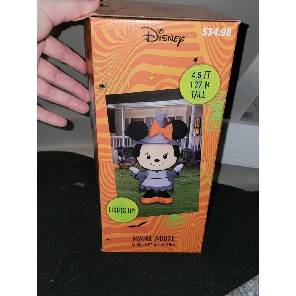 Halloween‎ Disney 4.5 ft Minnie Mouse Witch Outfit Airblown Inflatable New 54